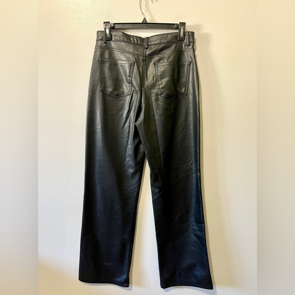 GARAGE Wide Leg Vegan Leather Pants - Medium (29") - Picture 8 of 11